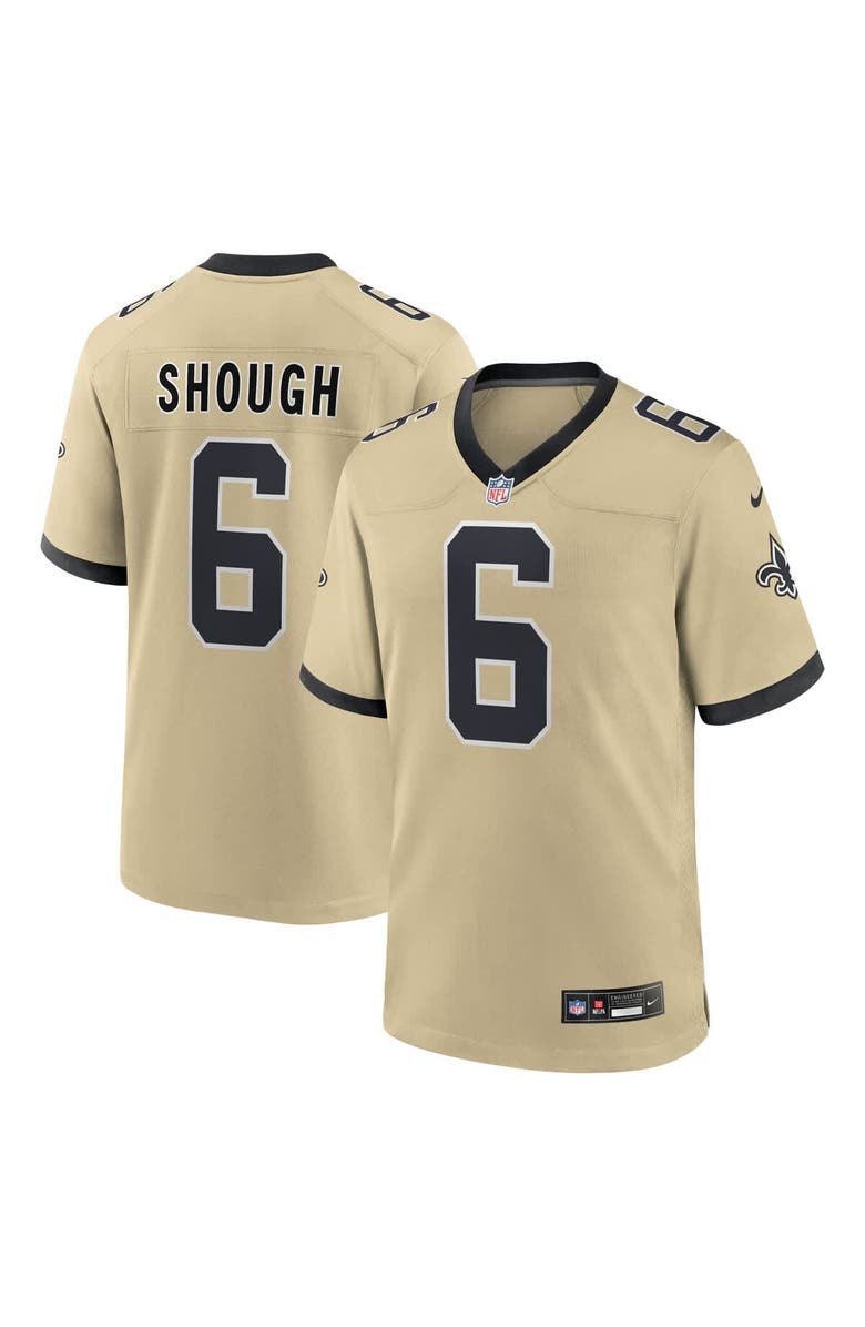 Nike Men's Nike Tyler Shough Gold New Orleans Saints Alternate Game Player Jersey, Alternate, color, Gold