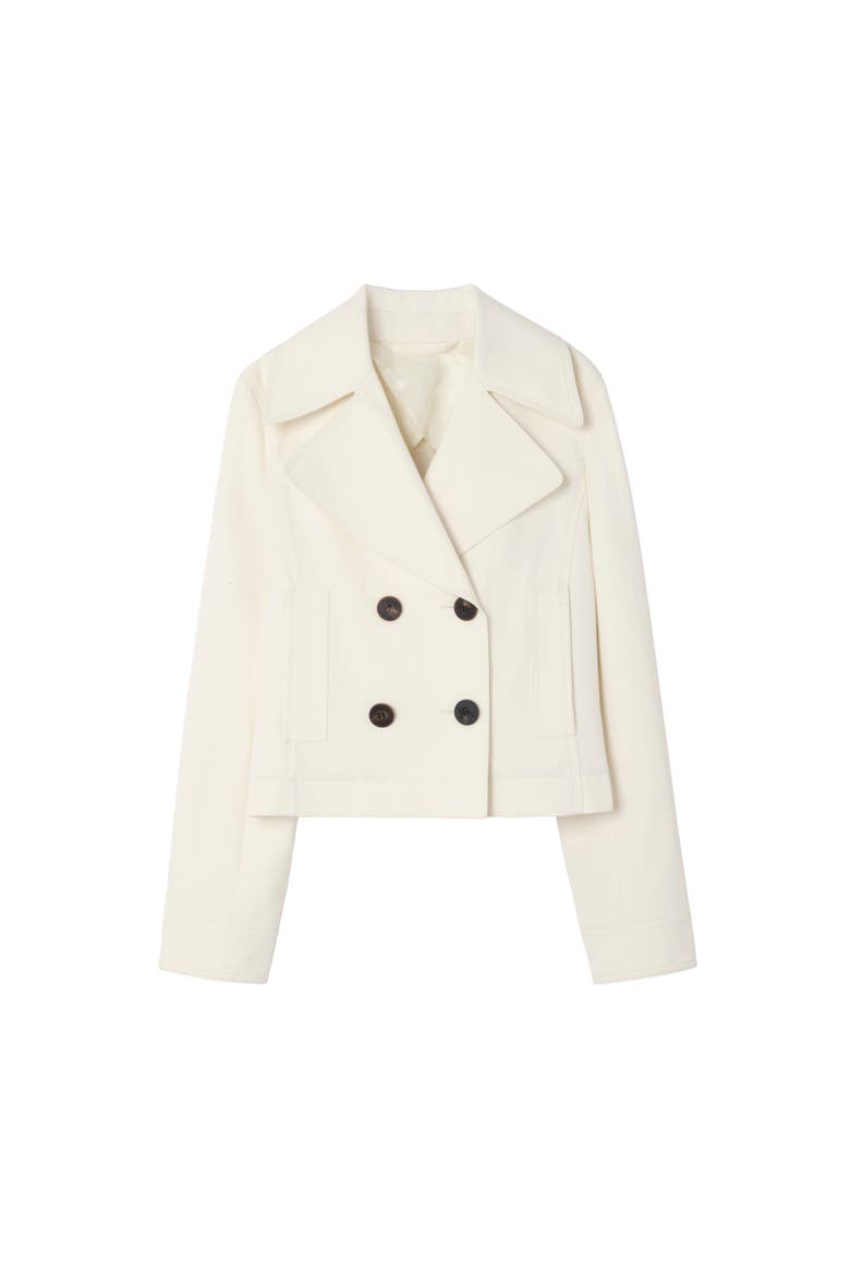 Cropped Cotton Jacket, Alternate, color, Tundra white