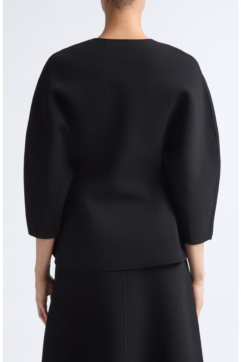William V-Neck Knit Blouse, Alternate, color, BLACK