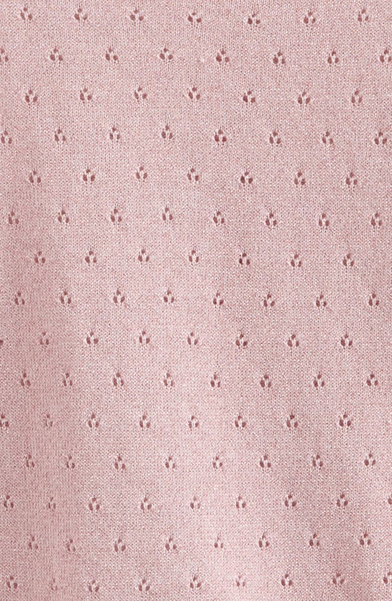 Nordstrom Kids' Pointelle Sparkle Cardigan, Alternate, color, Pink Amour