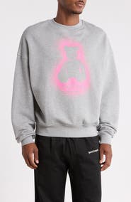 Palm Angels Bear Logo Graphic Sweatshirt