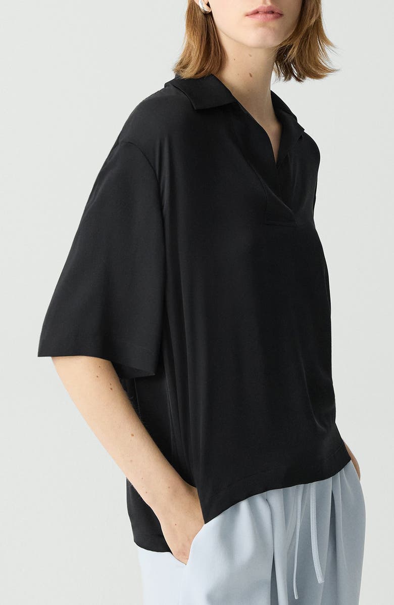 Theory Silk Polo Top, Alternate, color, 