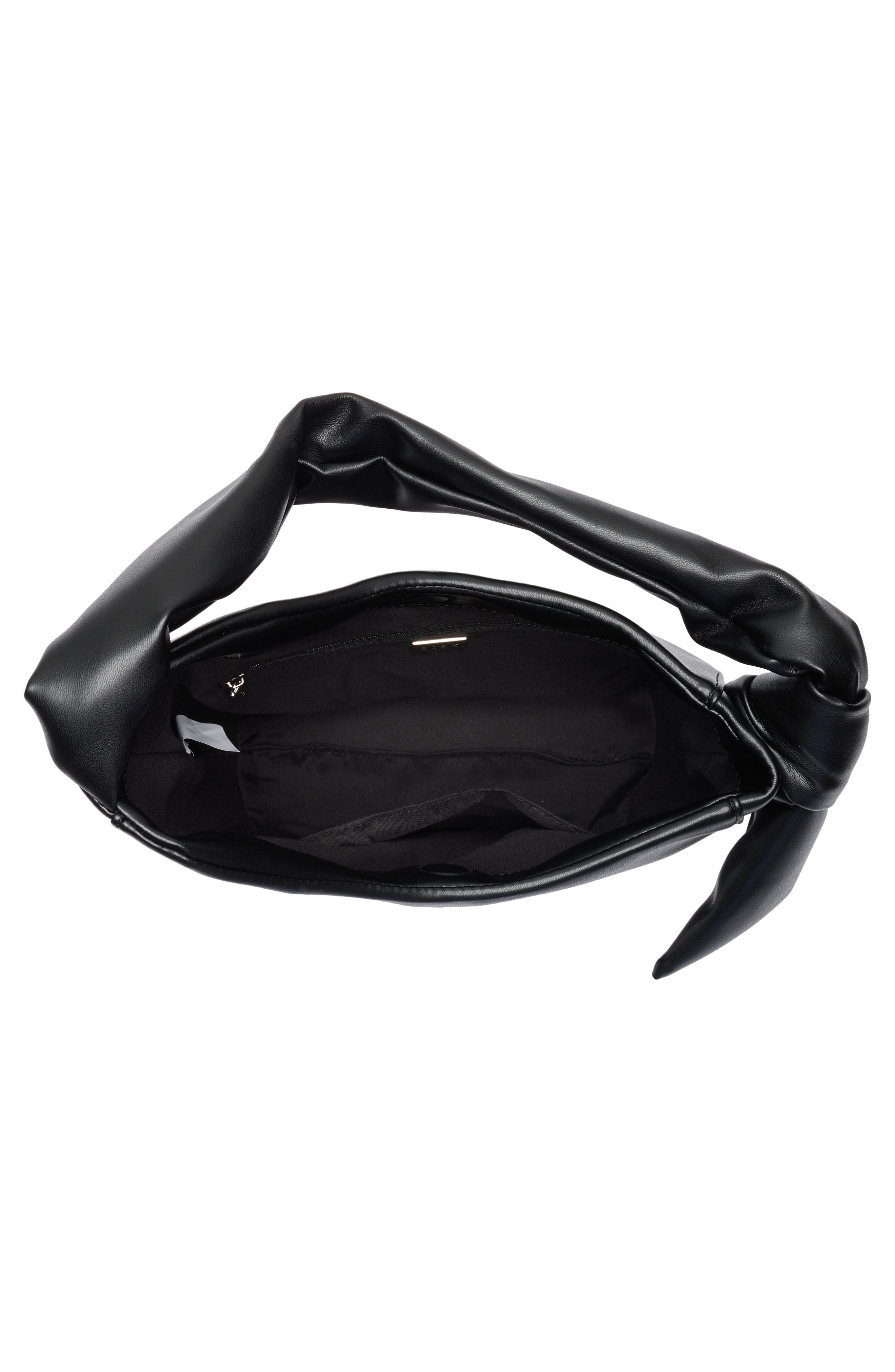 BCBG Asymmetric Knot Shoulder Bag, Alternate, color, Black