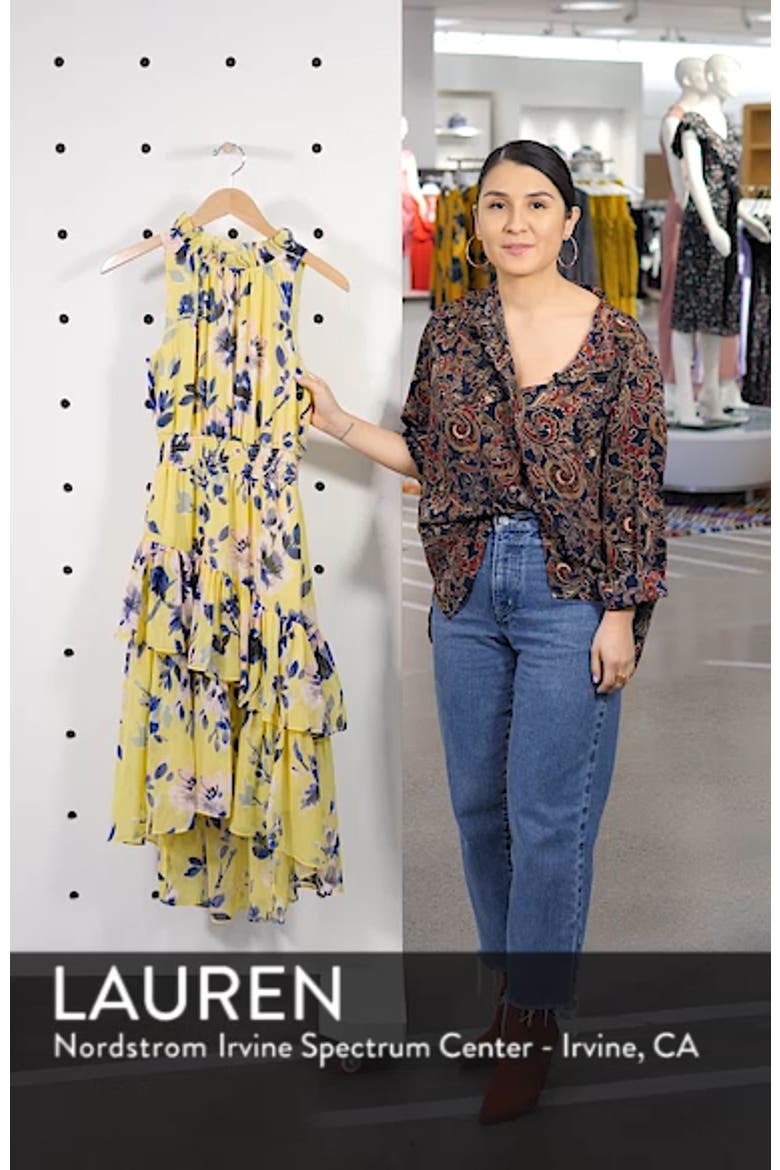Floral Asymmetric Tiered Dress video