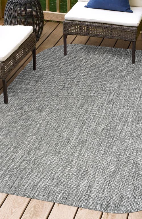 Jonathan Y Miles Modern Minimalist Radius Corner Solid Indoor/outdoor Shaped Area Rug In Gray