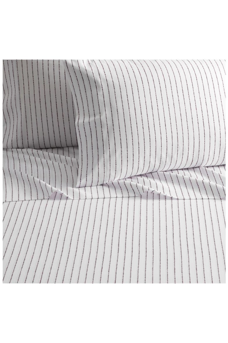 Karley Dotted Stripe Sheet Set - Twin, Alternate, color, DARK PURPLE