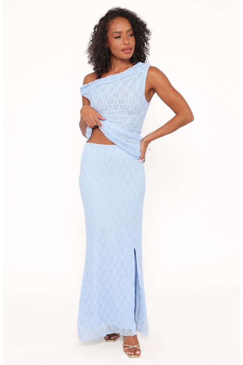 Faeriel Lace Knit Maxi Skirt, Alternate, color, BLUE
