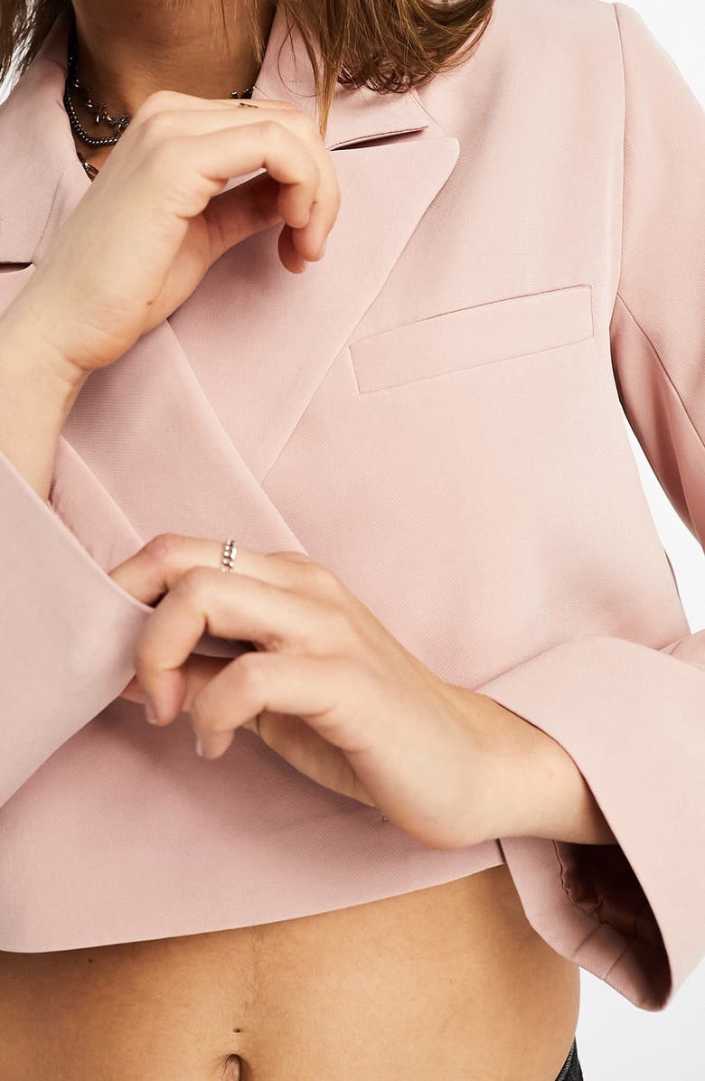 ASOS DESIGN Crop Blazer, Alternate, color, 