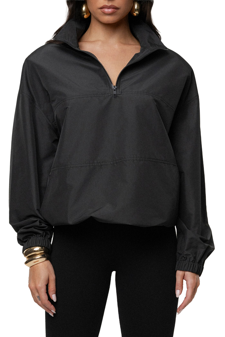 Oversized Funnel Jacket, Main, color, Black