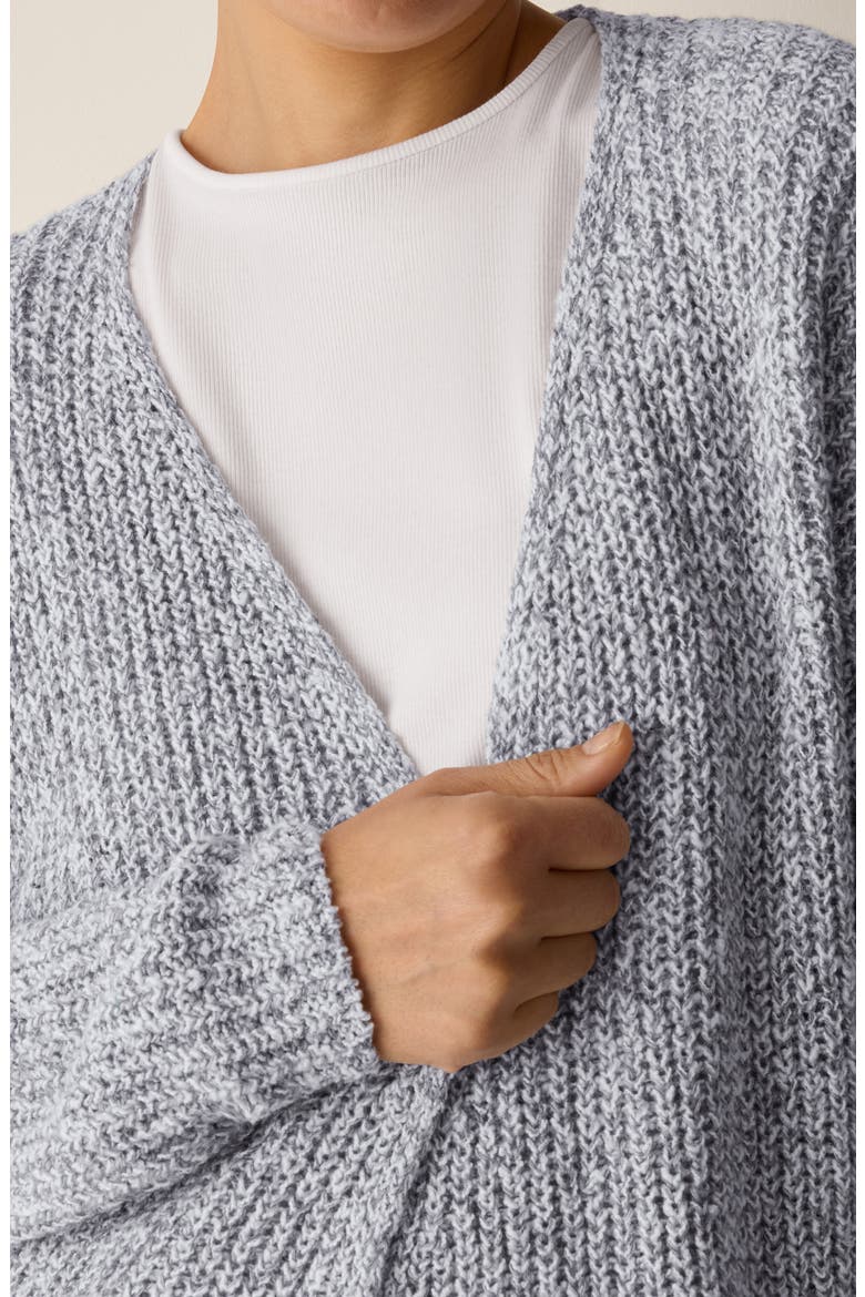 Cotton Blend Open Cardigan, Alternate, color, DARK PEARL