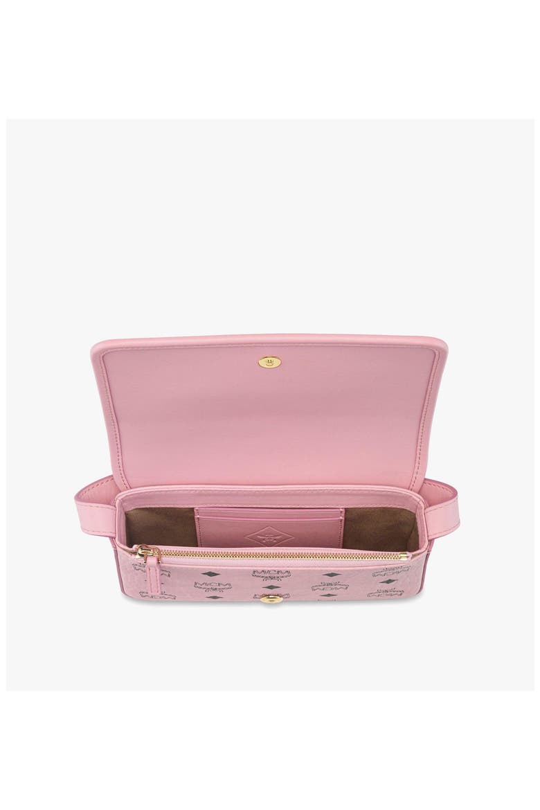 Aren Crossbody Wallet in Visetos, Alternate, color, Soft Pink