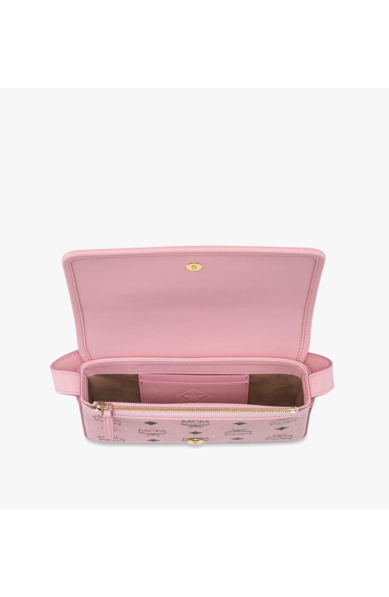 MCM Aren Crossbody Wallet in Visetos, Alternate, color, Soft Pink