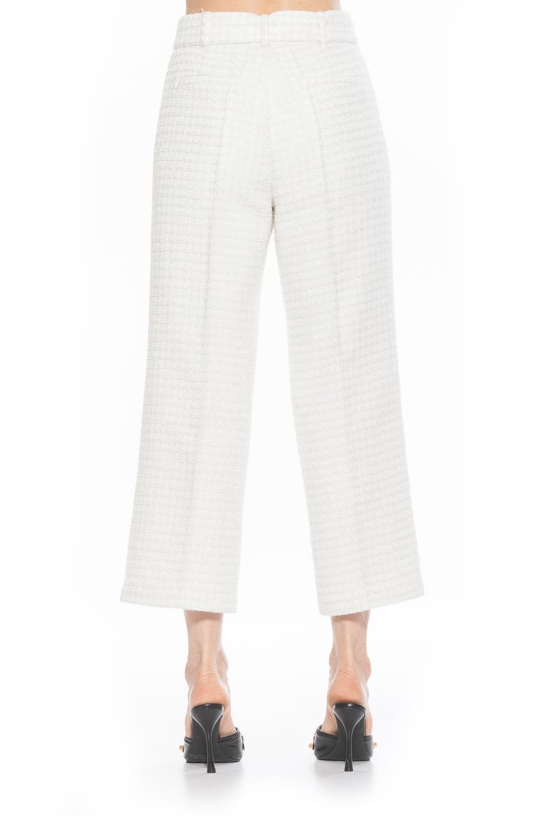 Caden Tweed Wide Leg Pants, Alternate, color, IVORY
