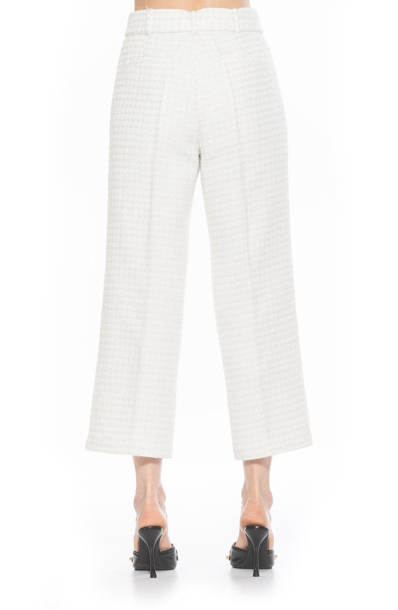 Alexia Admor Caden Tweed Wide Leg Pants, Alternate, color, Ivory