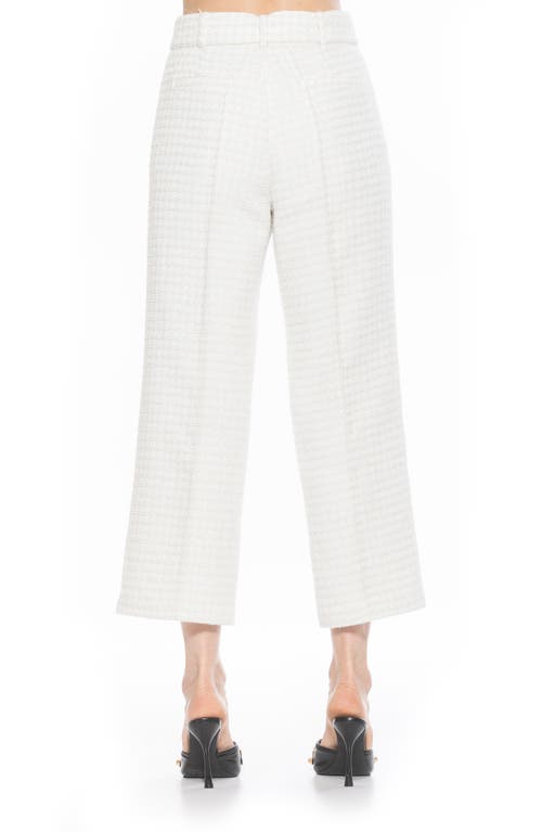 Alexia Admor Caden Tweed Wide Leg Pants In Ivory