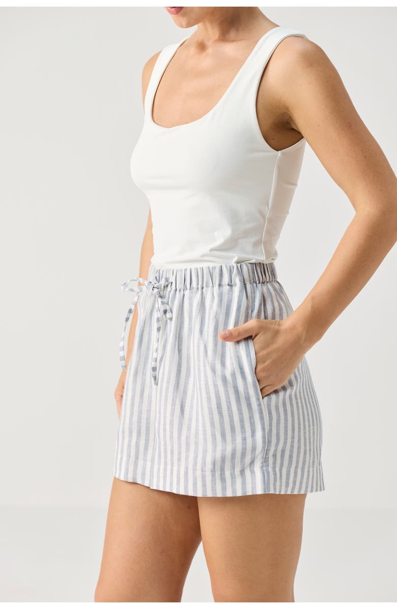 Reistor Relaxed Fit Striped Shorts, Alternate, color, Striped Linen