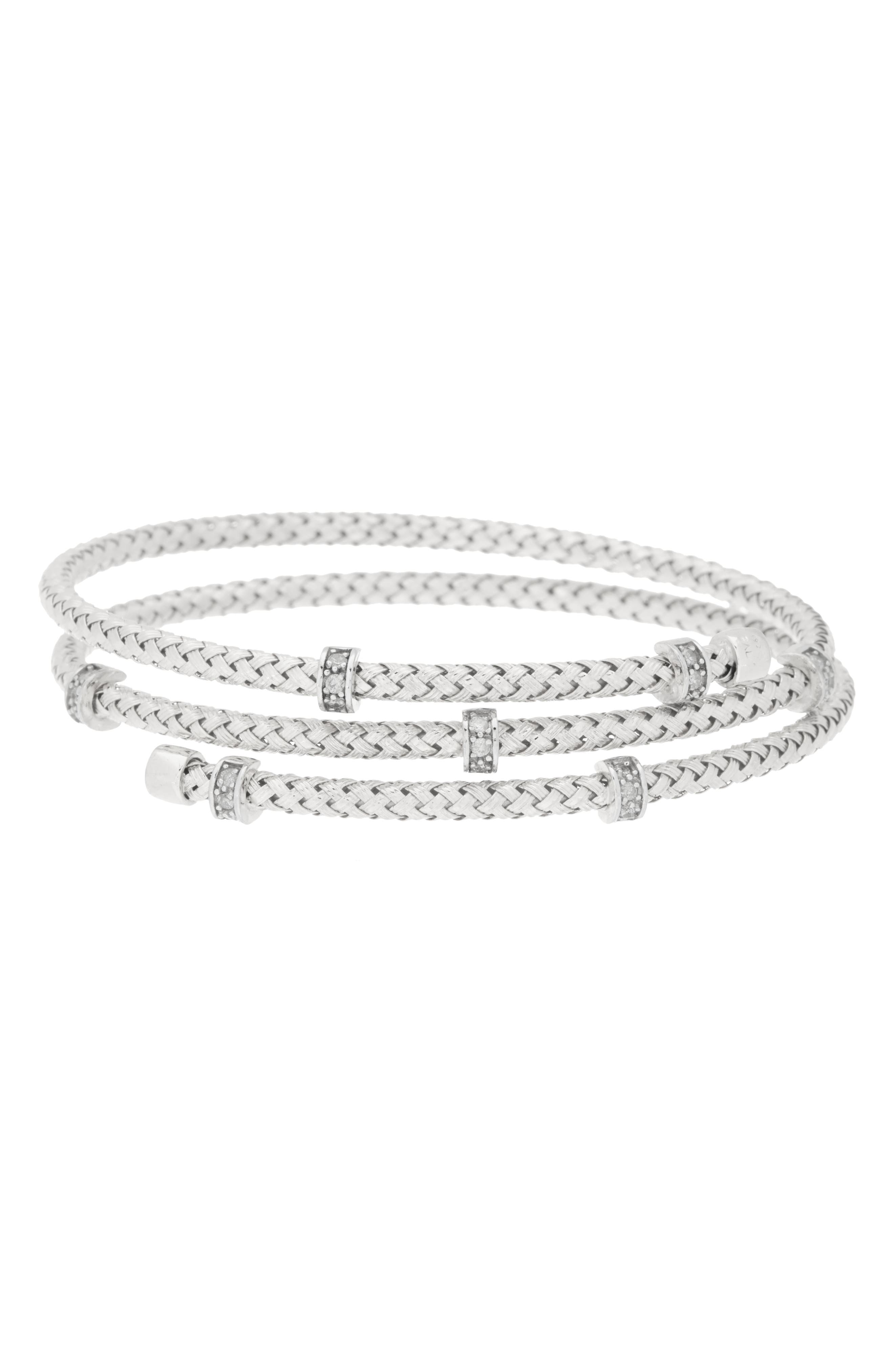 MESHMERISE Diamond Three-Row Braided Bracelet - 0.12ct.