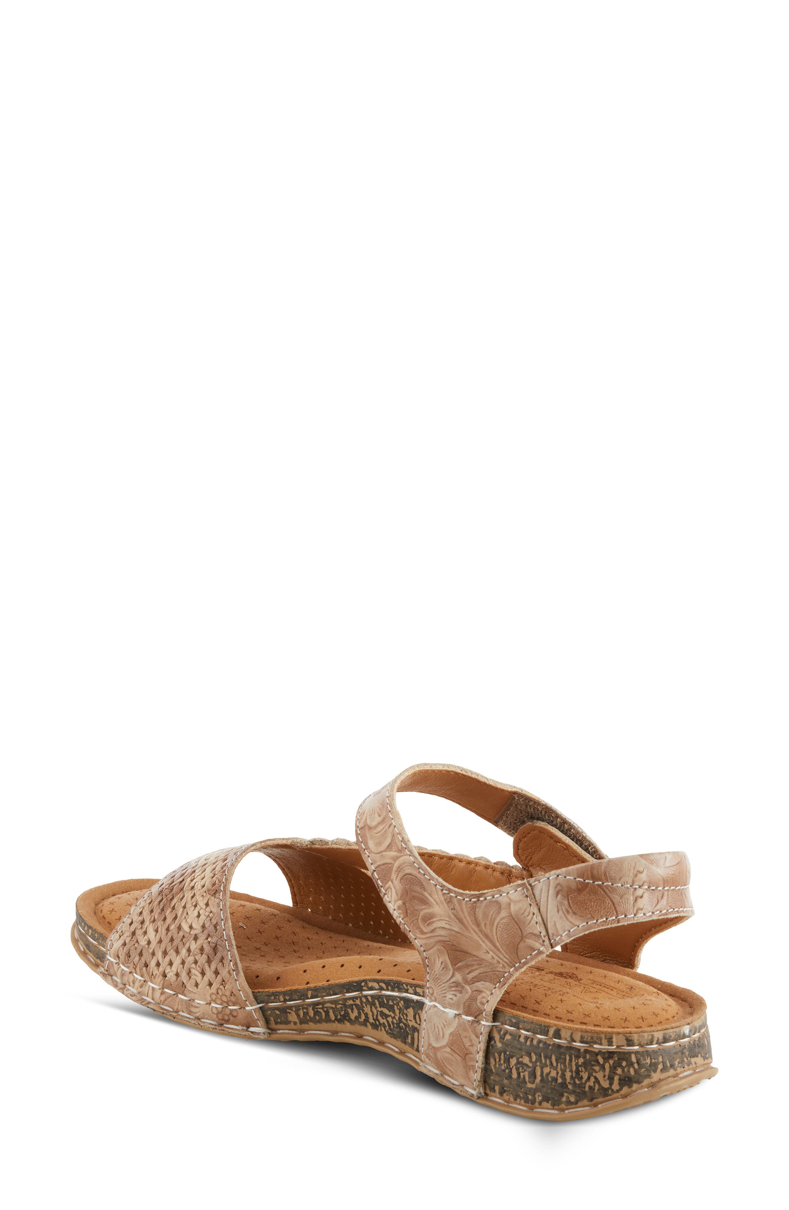 L'Artiste by Spring Step Popular Asymmetric Ankle Strap Sandal, Alternate, color, Grey