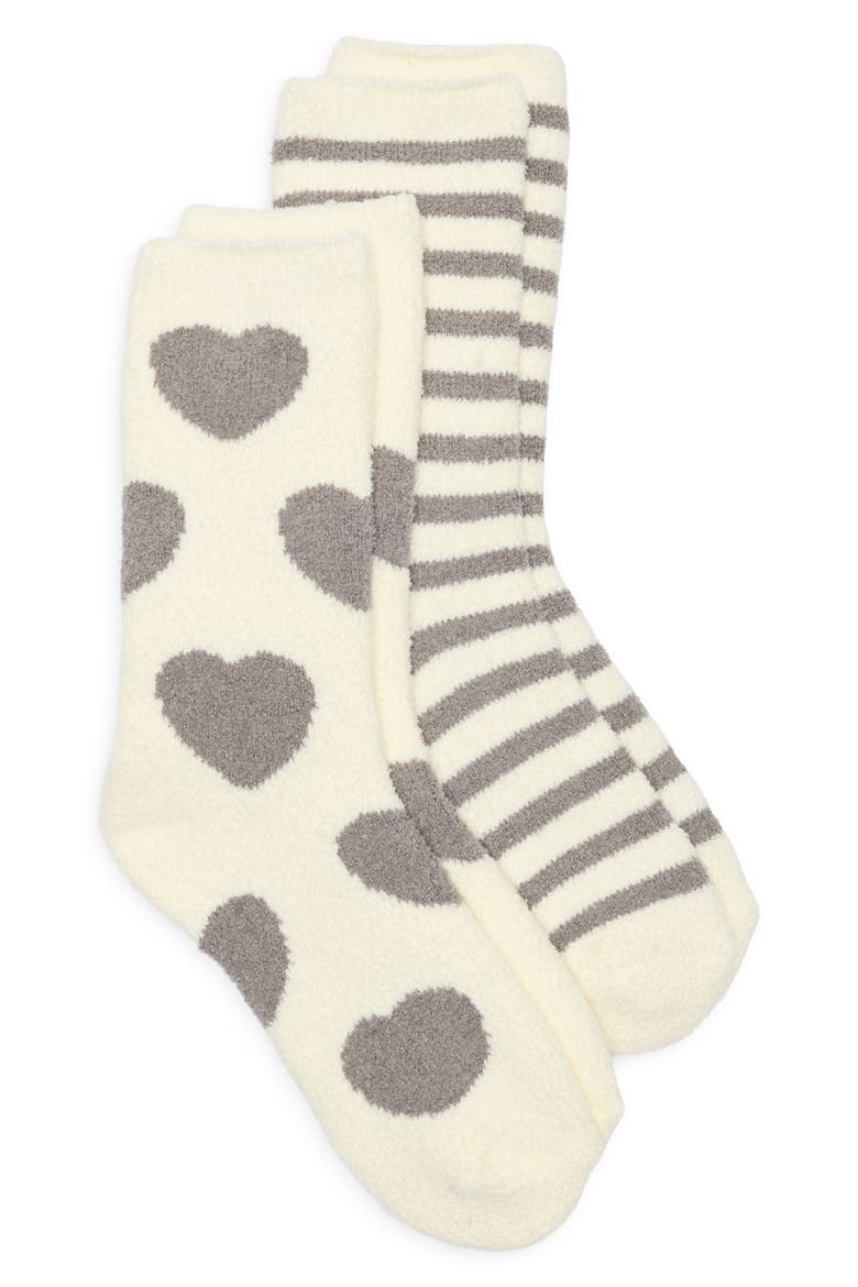 2-Pack Hearty Snowdrift Crew Socks, Main, color, SMOKEY SKIES