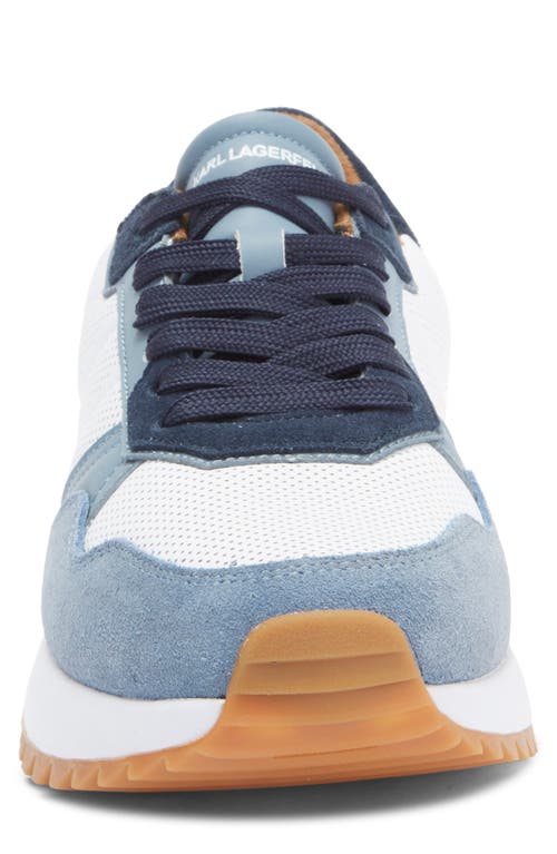 Karl Lagerfeld Paris Perforated Sneaker In Blue