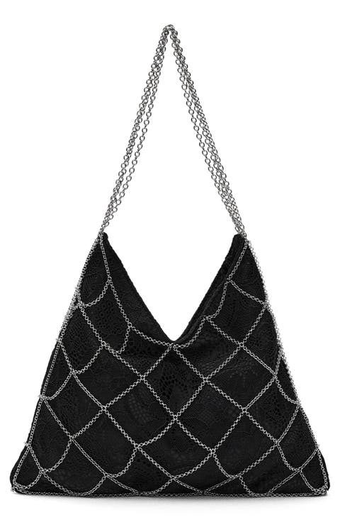 GUIPURE MESH CHAIN BAG