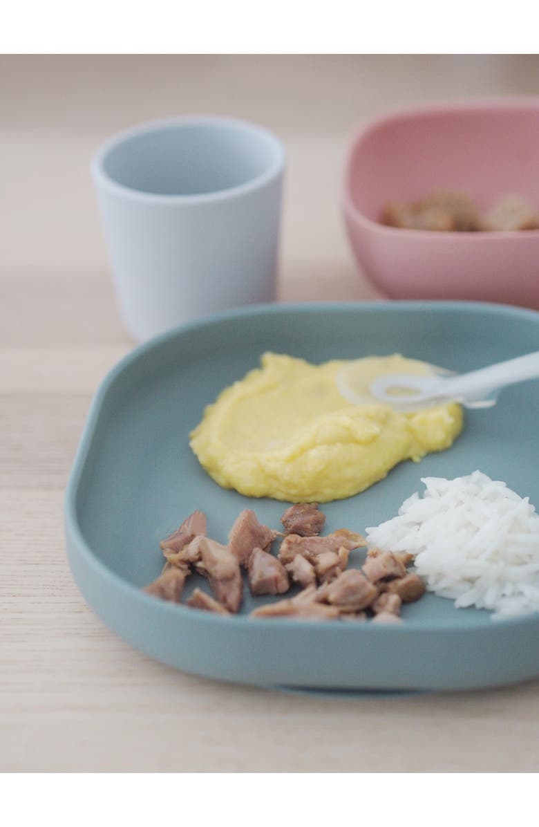 BEABA 4-Piece Silicone Suction Baby Feeding Set, Alternate, color, Eucalyptus