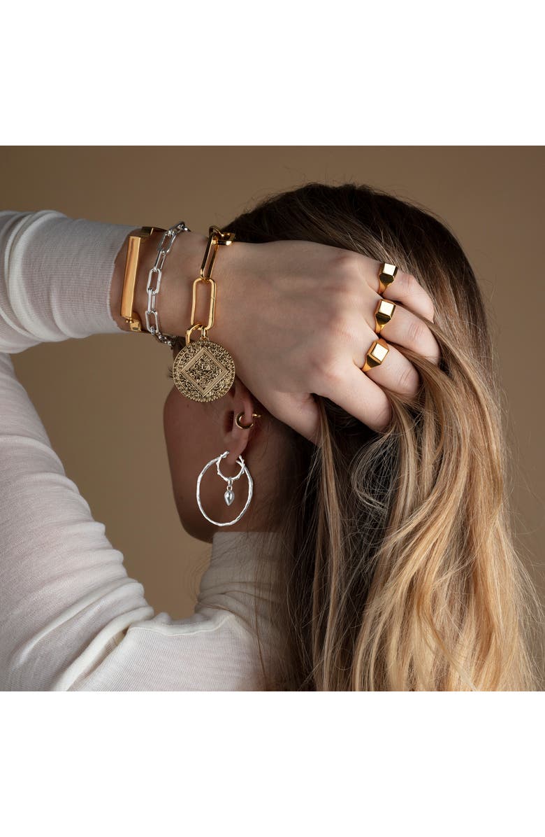 Monica Vinader Siren Muse Large Hoop Earrings, Alternate, color, Silver