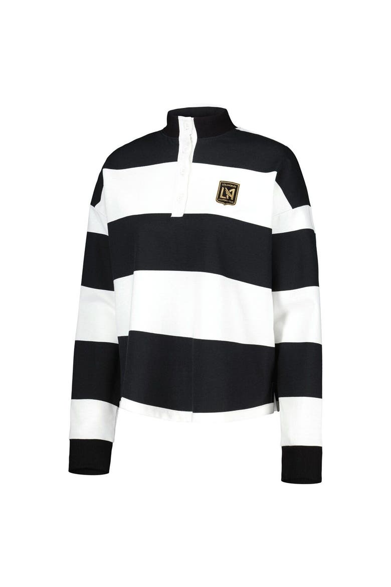 Women's Antigua  White LAFC Radical Rugby Stripe Long Sleeve T-Shirt, Alternate, color, White