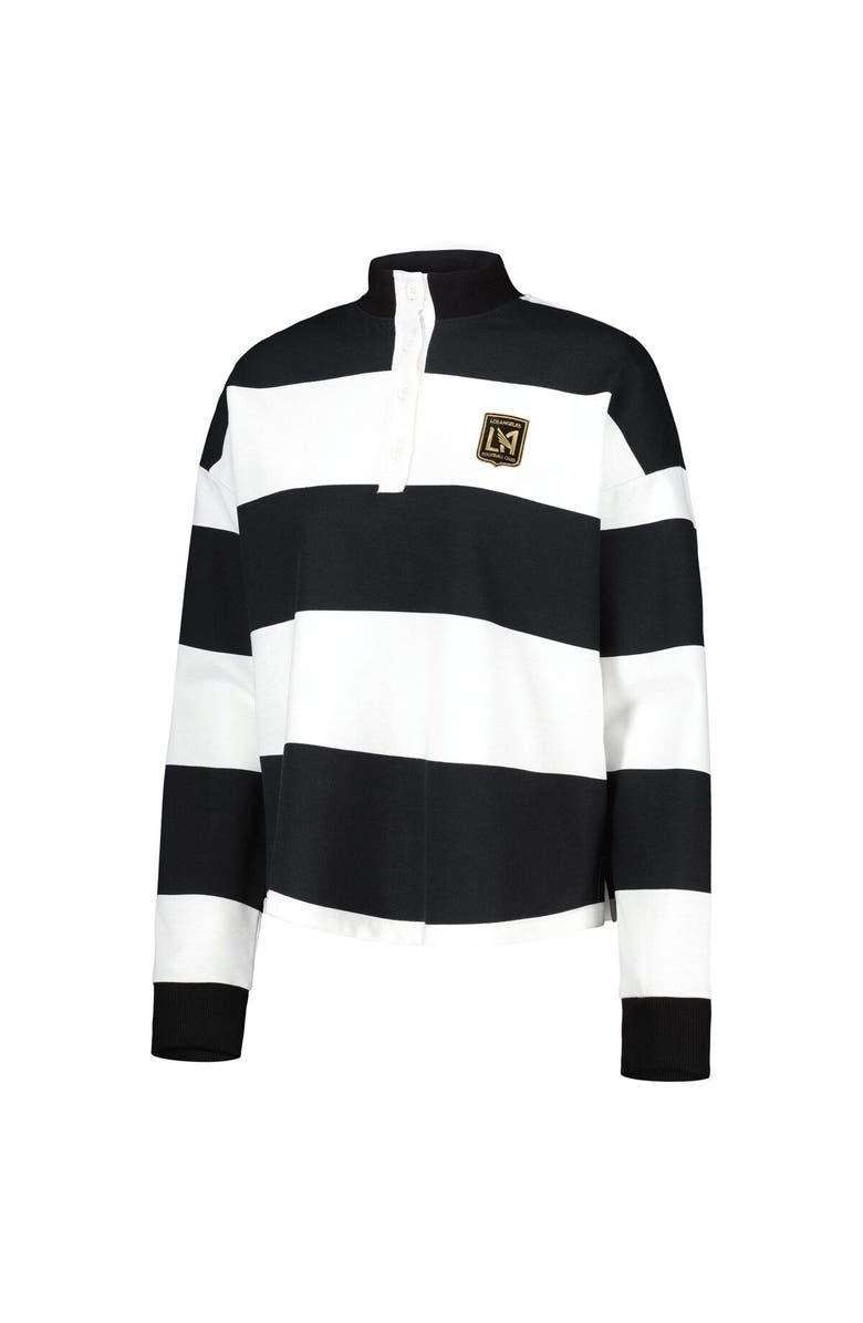 ANTIGUA Women's Antigua  White LAFC Radical Rugby Stripe Long Sleeve T-Shirt, Alternate, color, 