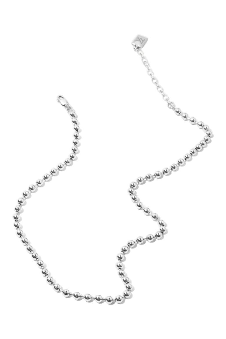 Manhattan Ball Chain Necklace, Alternate, color, SILVER