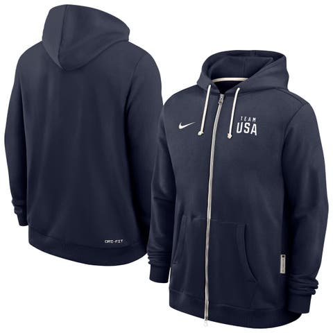 Men's Nike Navy Team USA Standard Issue Dri-FIT Full-Zip Hoodie