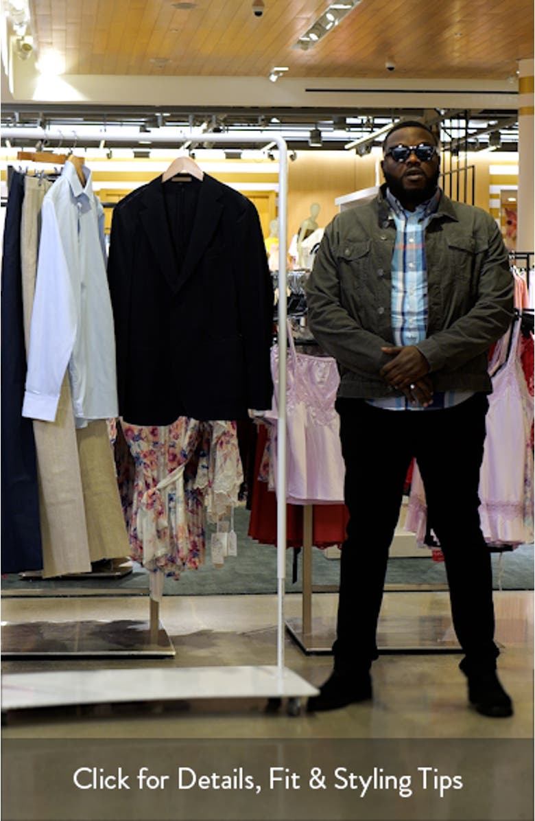 Heston Slim Fit Navy Stretch Wool Blend Sport Coat, sales video thumbnail