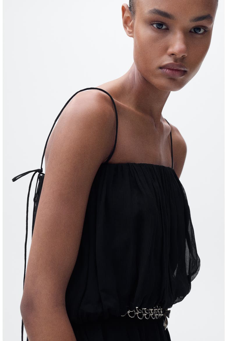 Blouson Minidress, Alternate, color, BLACK