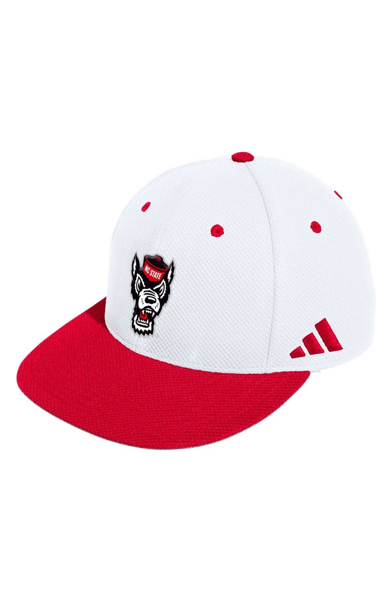 adidas Men's adidas White NC State Wolfpack On-Field Baseball Fitted Hat, Alternate, color, White