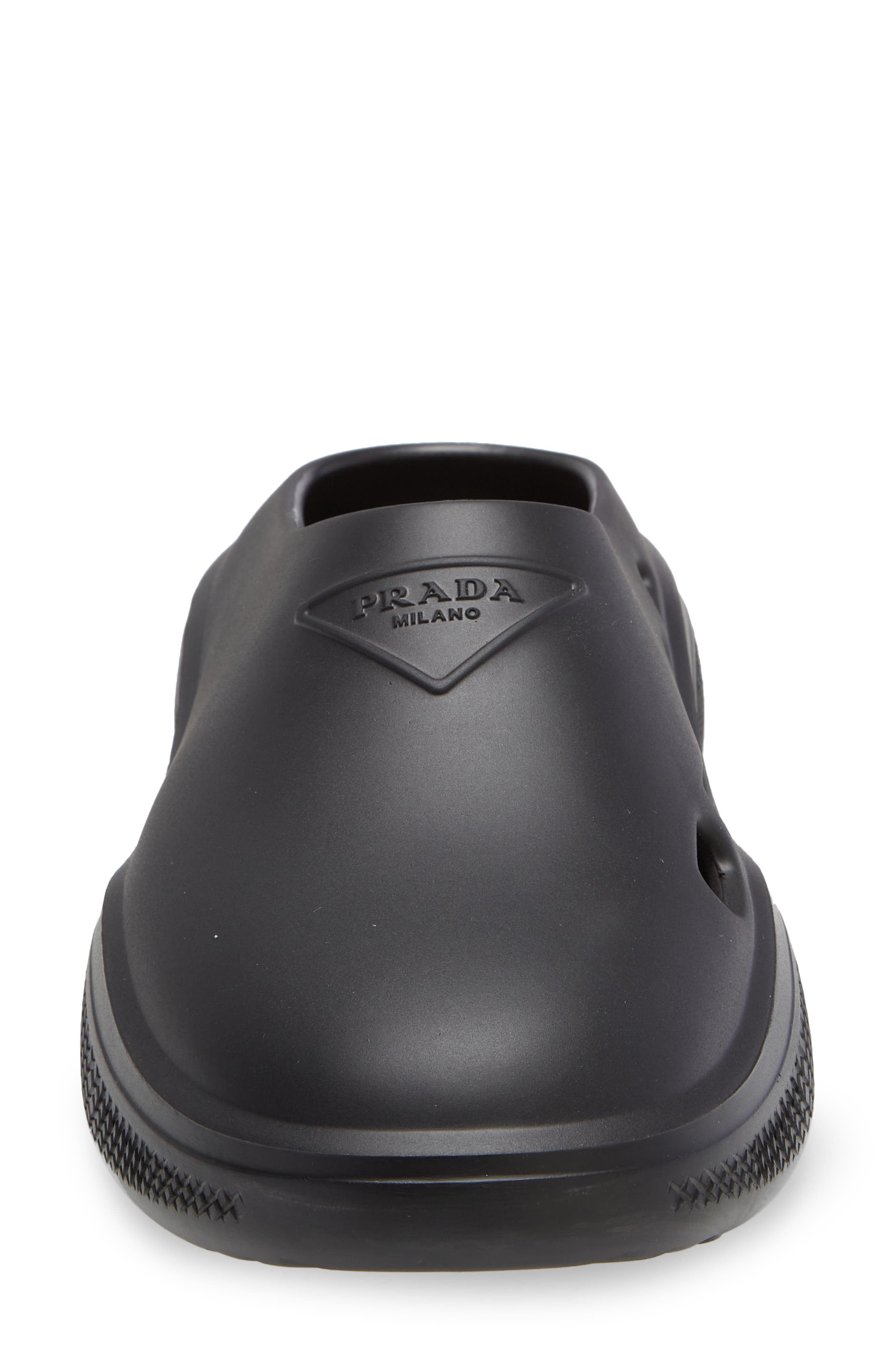 Prada Mellow Logo Waterproof Clog, Alternate, color, 