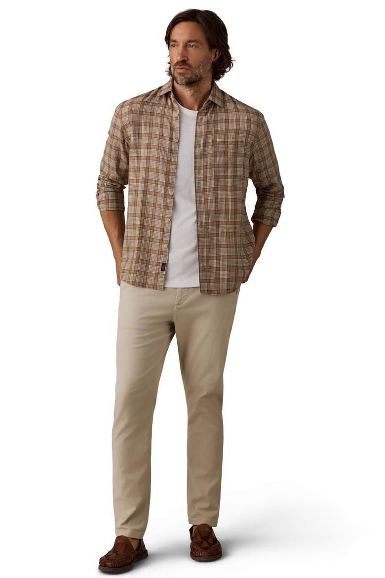 Palmetto Plaid Button-Up Shirt, Alternate, color, RUST SHORE PLAID