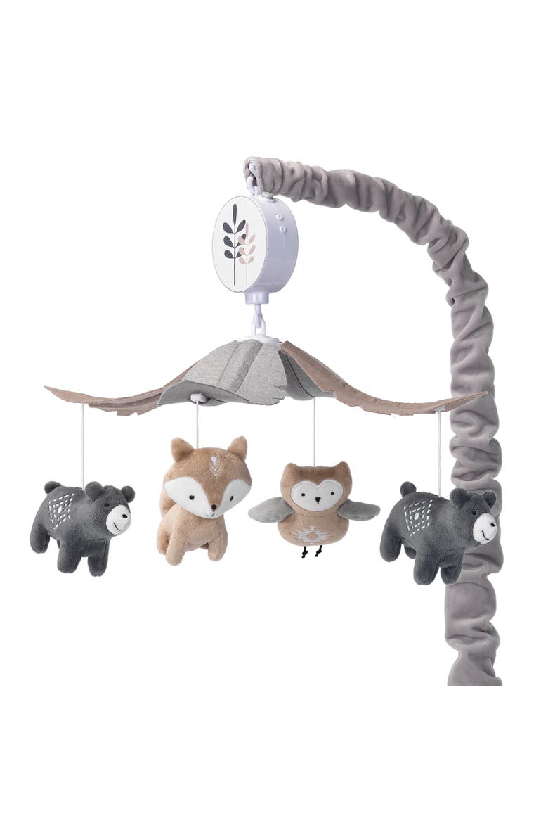 Woodland Forest Musical Baby Crib Mobile Soother Toy, Main, color, Grey