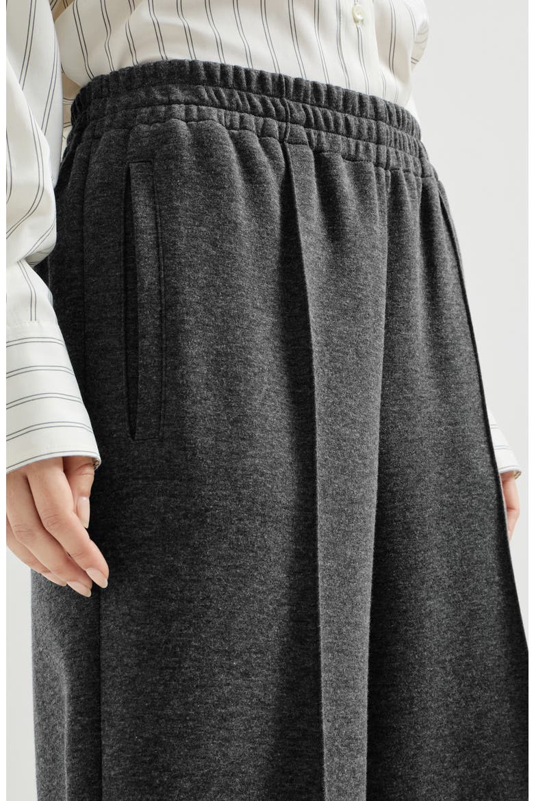 Techno cotton and cashmere interlock track trousers, Alternate, color, Anthracite