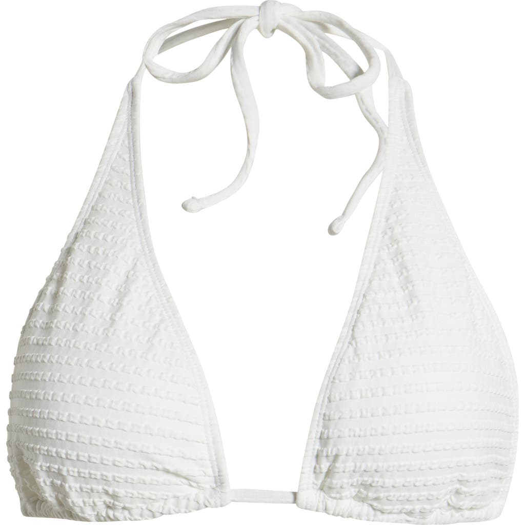 Bp. Rib Triangle Bikini Top In White