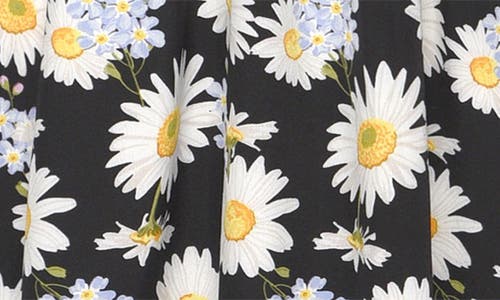 Truly Me Kids' Daisy Shirred Sundress In Black Multi