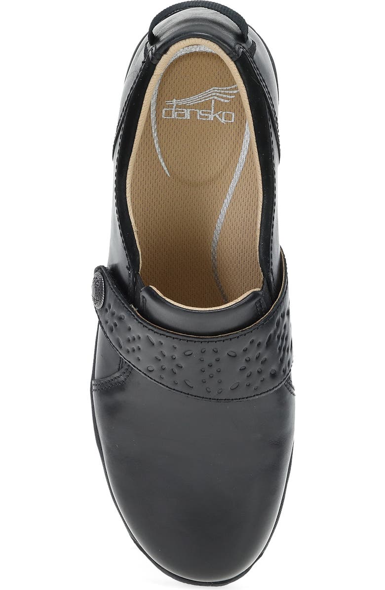 Dansko Sallie Clog - Wide Width Available, Alternate, color, Black Waxy Burnished