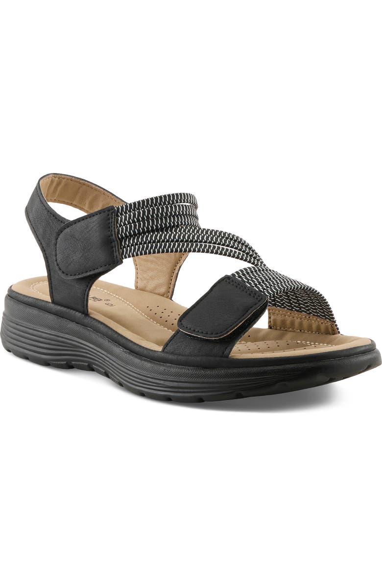 Flexus by Spring Step Abie Platform Sandal, Main, color, Black