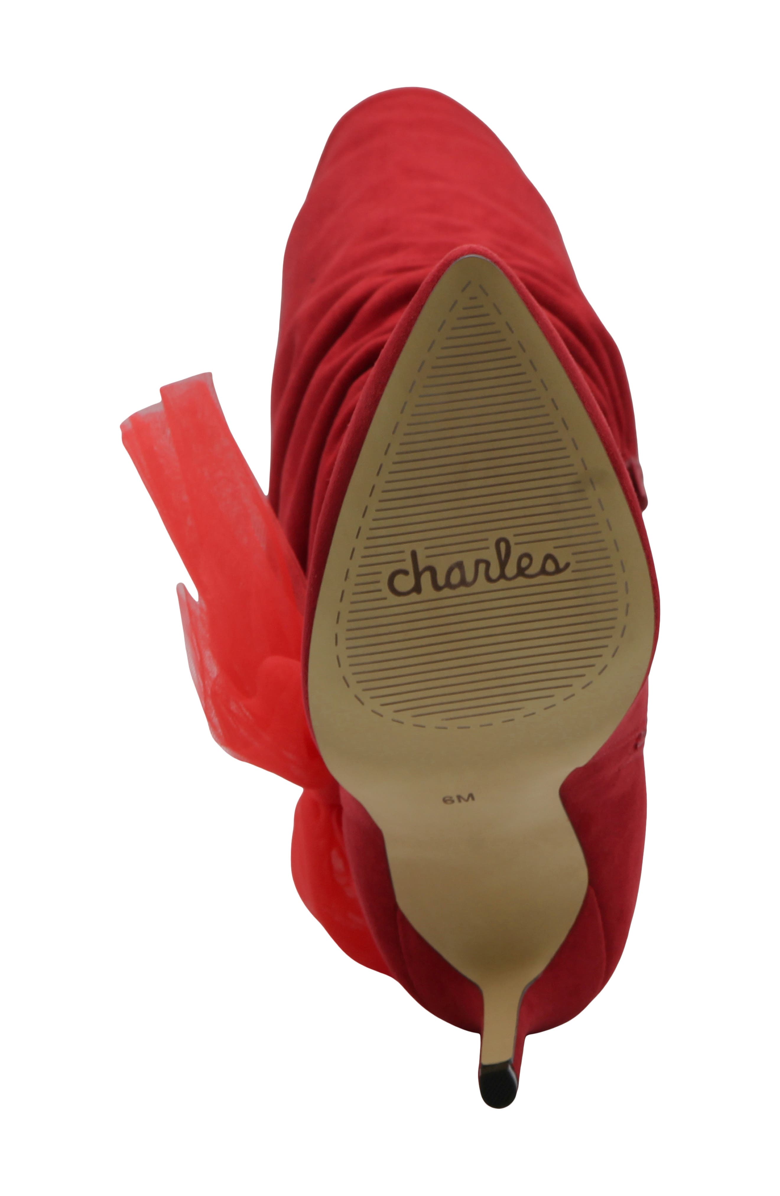 Charles by Charles David Pizzi Pointed Toe Knee High Boot, Alternate, color, Red-Ms