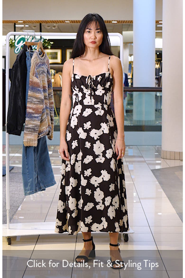 Floral Spaghetti Strap Midi Dress video
