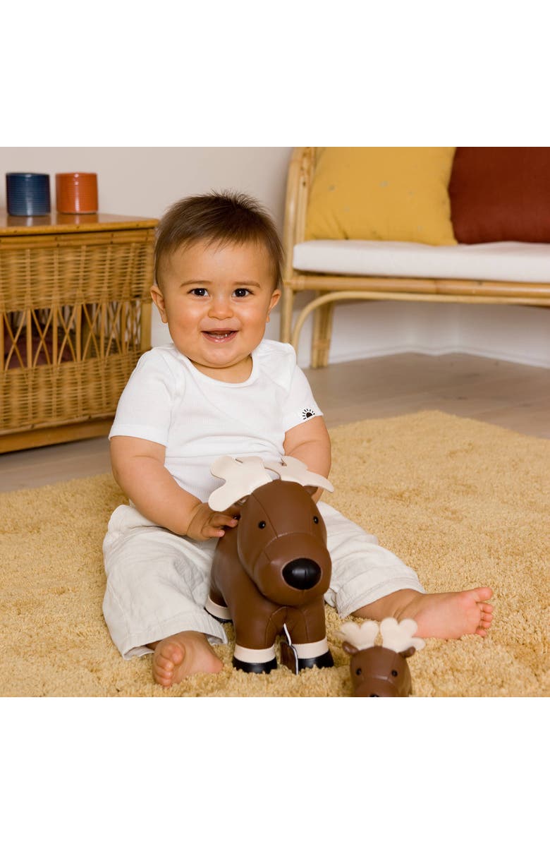 Little Big Friends Musical Animals - Moose, Plush Baby Music Box, Nursery Toy, Alternate, color, Brown