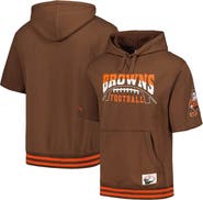 Mitchell & Ness Men's Mitchell & Ness Brown Cleveland Browns Pre-Game Short Sleeve Pullover Hoodie