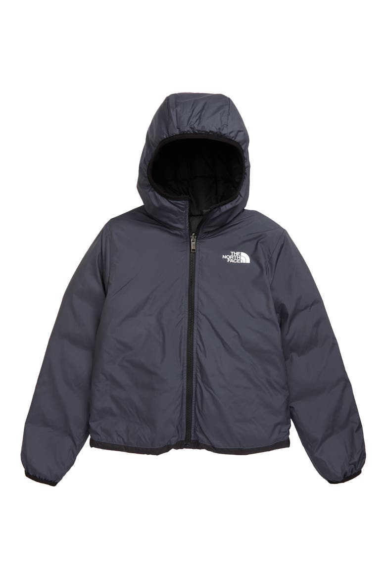 Kids' Reversible Hooded 600-Fill Power Down Jacket, Alternate, color, TNF BLACK