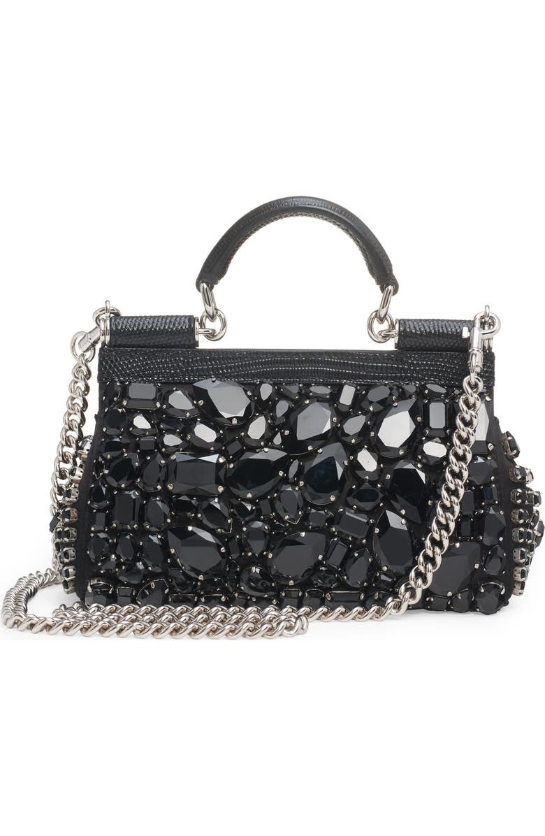 Dolce&Gabbana Small Kim Sicily Crystal Embellished Handbag, Alternate, color,