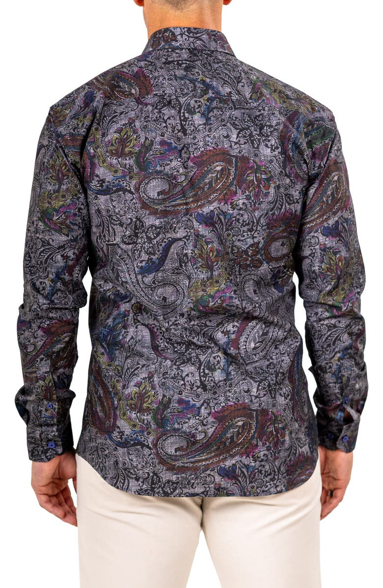 Maceoo Fibonacci Marthyr 0256 Paisley Contemporary Fit Button-Up Shirt, Alternate, color, 