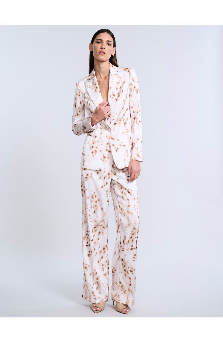 BCBGMAXAZRIA Single Breasted Animal Print', Alternate, color, Brown Sugar Animal Print